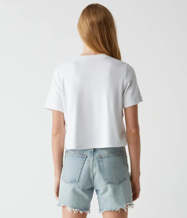 Michael Stars Kona Crew Neck Tee- T-Shirts | 1x1 Cotton T-Shirts