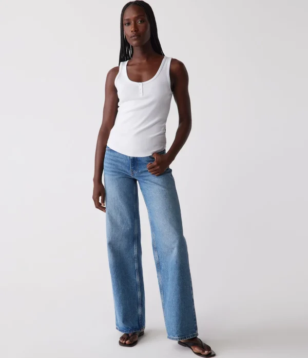 Michael Stars Kris Snap Front Tank- Tank Tops | Ultra Rib T-Shirts