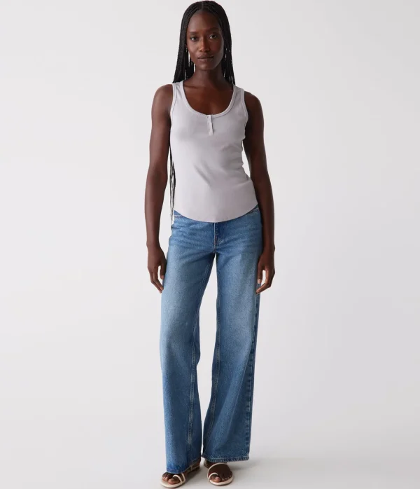 Michael Stars Kris Snap Front Tank- Tank Tops | Ultra Rib T-Shirts