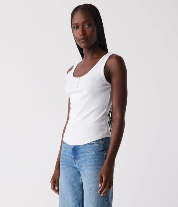 Michael Stars Kris Snap Front Tank- Tank Tops | Ultra Rib T-Shirts