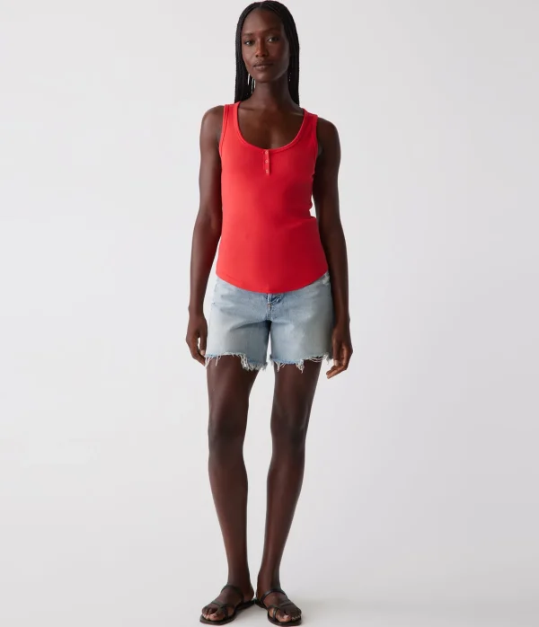 Michael Stars Kris Snap Front Tank- Tank Tops | Ultra Rib T-Shirts
