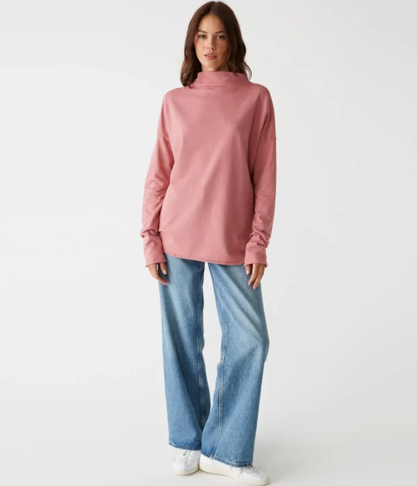 Michael Stars Laurel Mock Neck Top- Loungewear