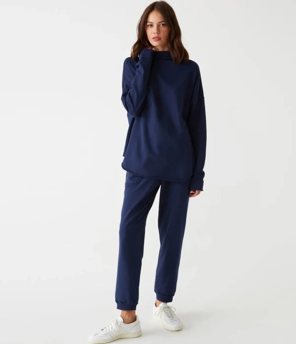 Michael Stars Laurel Mock Neck Top- Loungewear