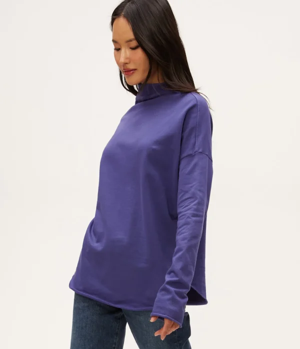 Michael Stars Laurel Mock Neck Top- Loungewear