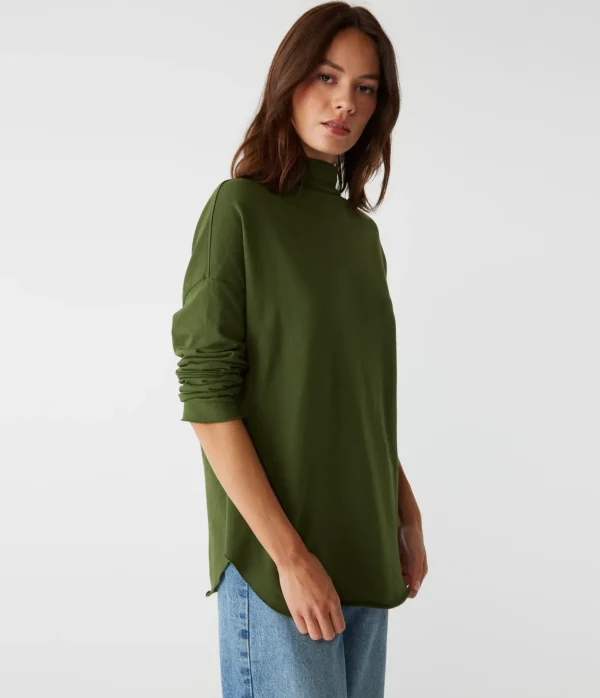 Michael Stars Laurel Mock Neck Top- Loungewear