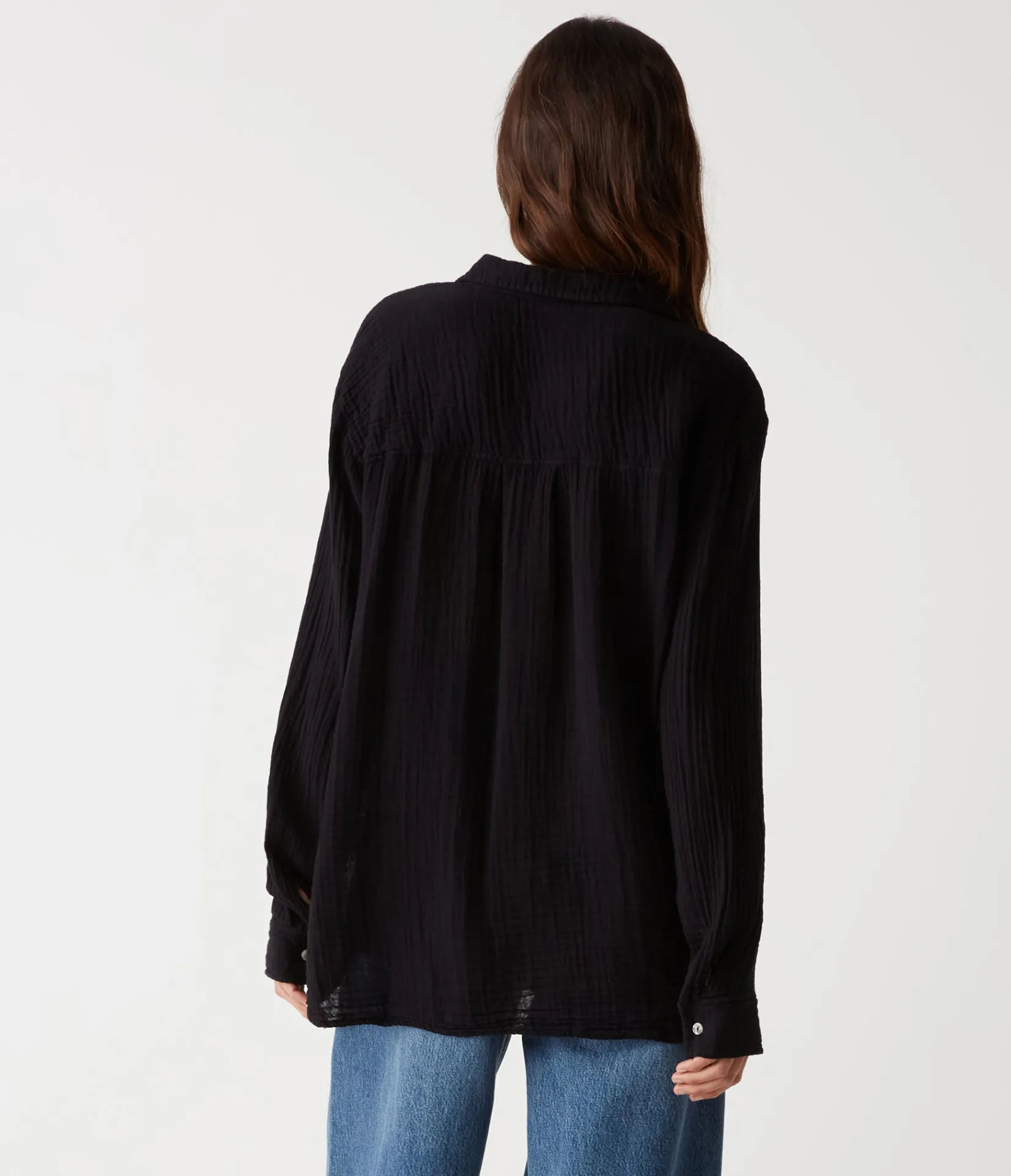 leo_gauze_button_down_shirt_11.webp Michael Stars Leo Gauze Button Down Shirt- Tops, Blouses & Shirts