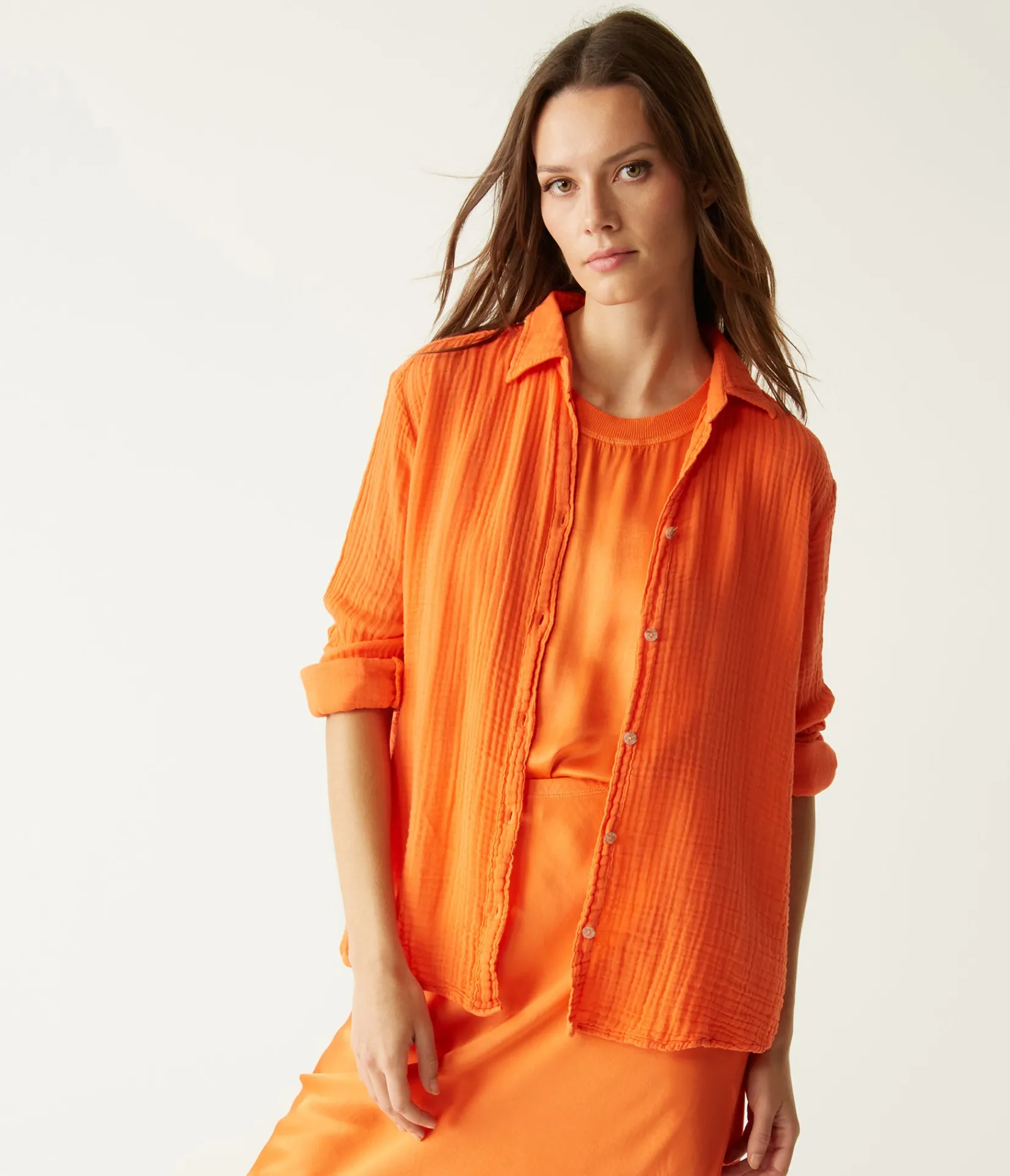 leo_gauze_button_down_shirt_28.webp Michael Stars Leo Gauze Button Down Shirt- Tops, Blouses & Shirts