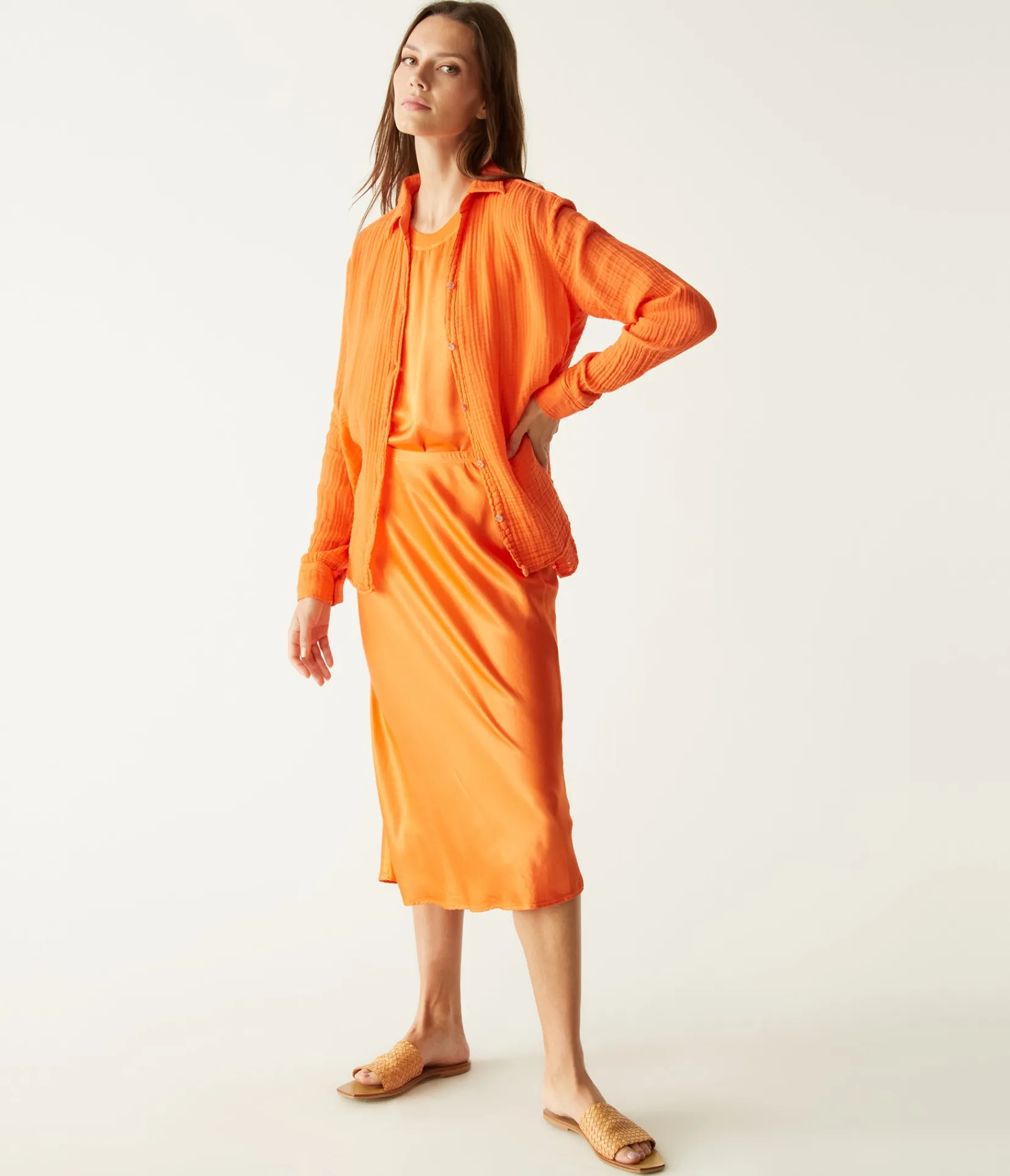 leo_gauze_button_down_shirt_30.webp Michael Stars Leo Gauze Button Down Shirt- Tops, Blouses & Shirts
