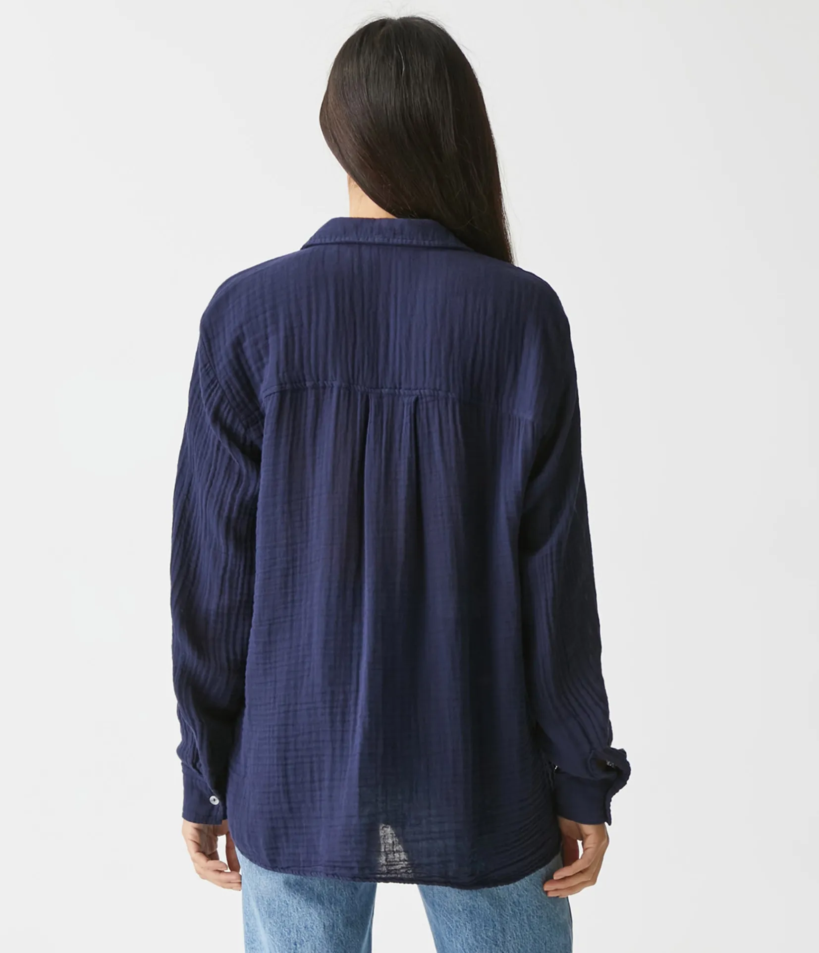 leo_gauze_button_down_shirt_67.webp Michael Stars Leo Gauze Button Down Shirt- Tops, Blouses & Shirts