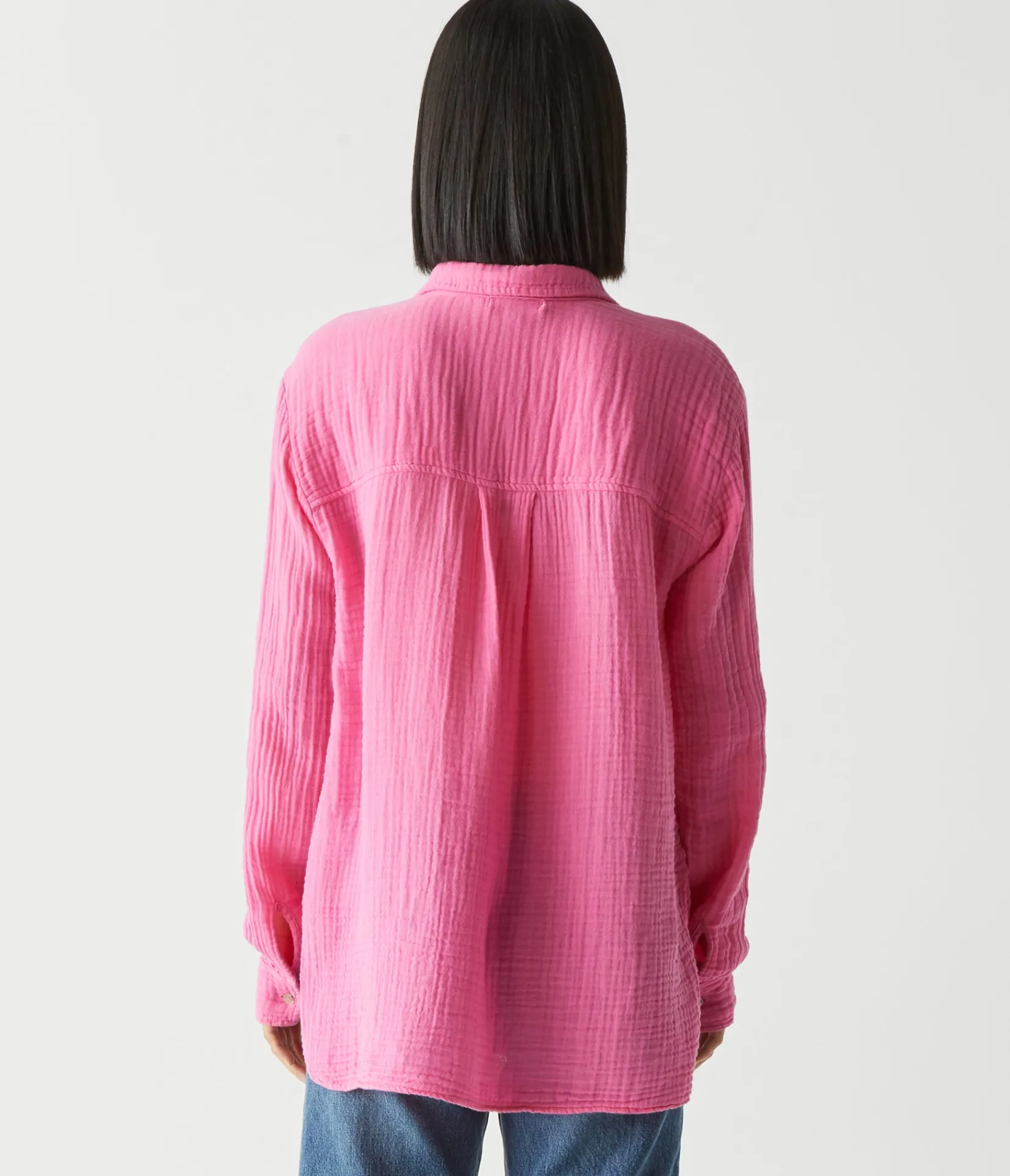 leo_gauze_button_down_shirt_79.webp Michael Stars Leo Gauze Button Down Shirt- Tops, Blouses & Shirts