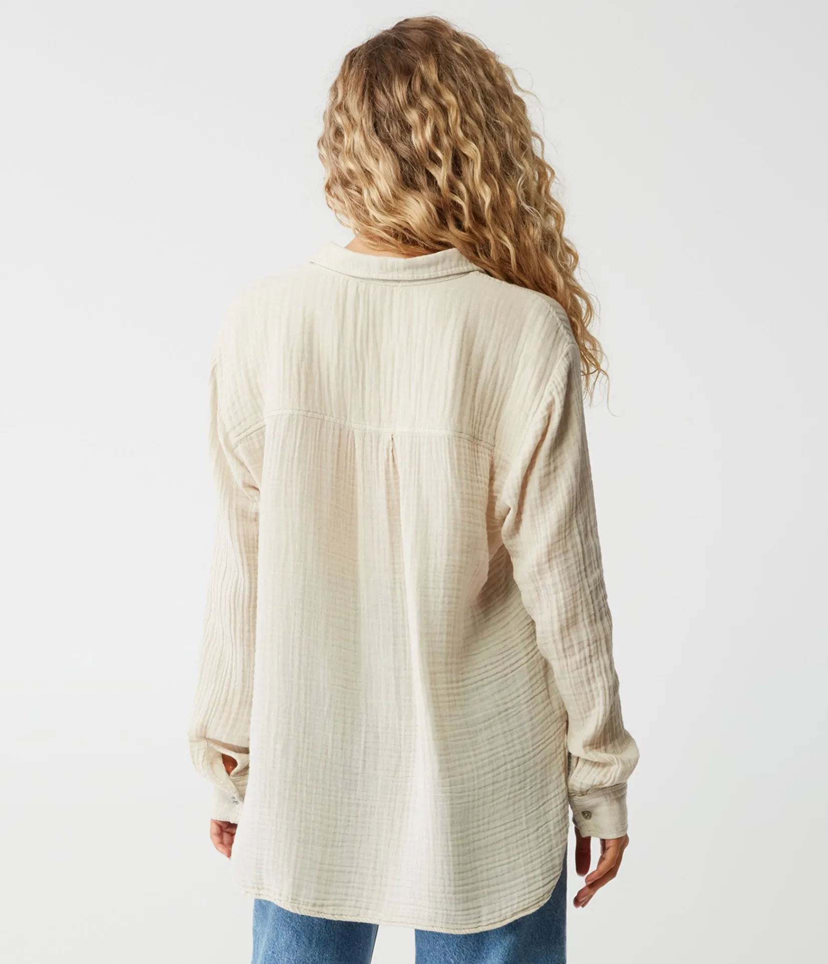 leo_gauze_button_down_shirt_99.webp Michael Stars Leo Gauze Button Down Shirt- Tops, Blouses & Shirts