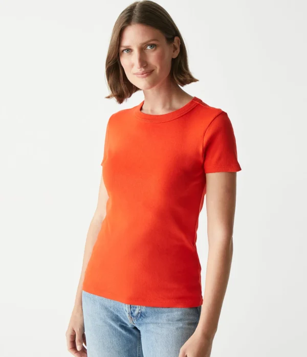 Michael Stars Lexy Tee- T-Shirts | 1x1 Cotton T-Shirts