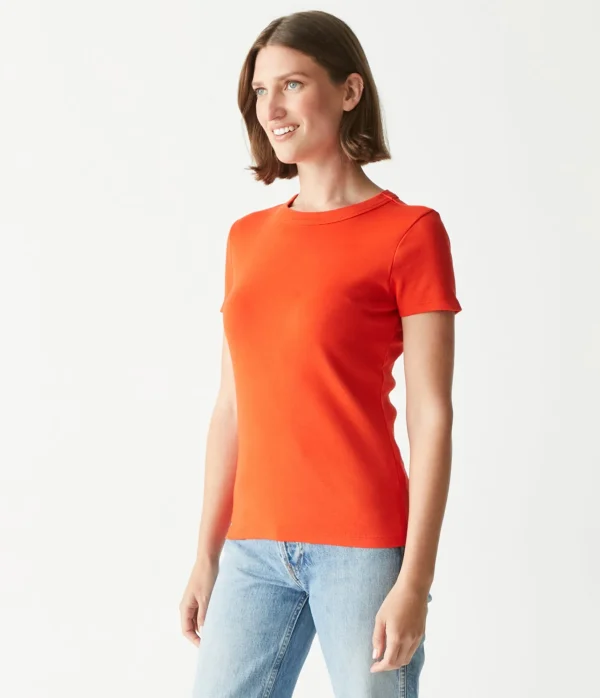 Michael Stars Lexy Tee- T-Shirts | 1x1 Cotton T-Shirts