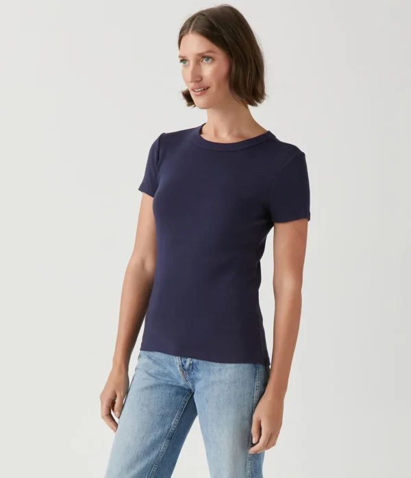 Michael Stars Lexy Tee- T-Shirts | 1x1 Cotton T-Shirts