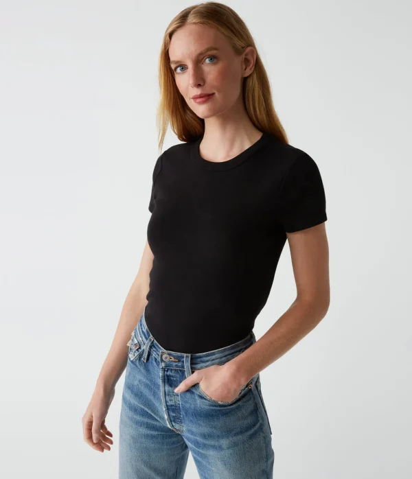 Michael Stars Lexy Tee- T-Shirts | 1x1 Cotton T-Shirts