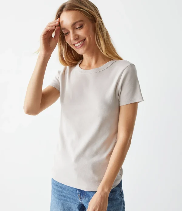 Michael Stars Lexy Tee- T-Shirts | 1x1 Cotton T-Shirts