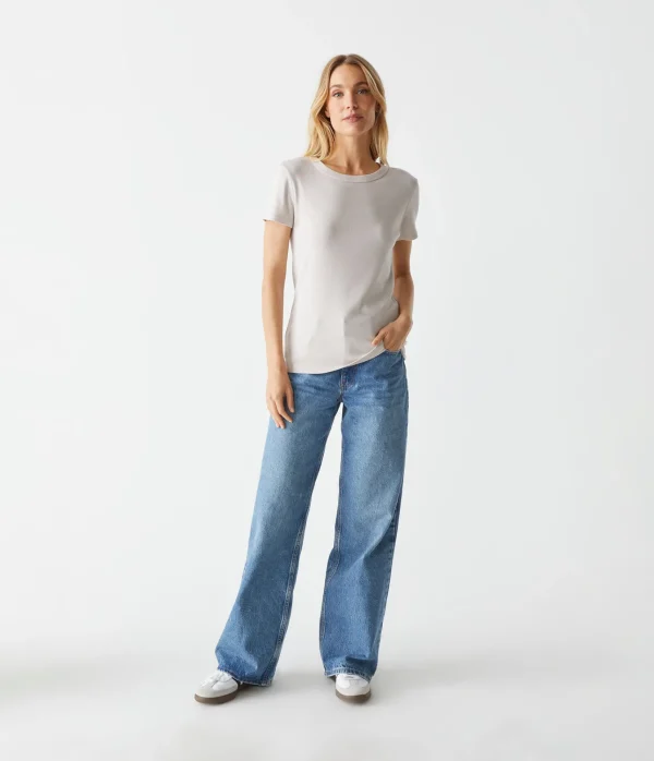 Michael Stars Lexy Tee- T-Shirts | 1x1 Cotton T-Shirts