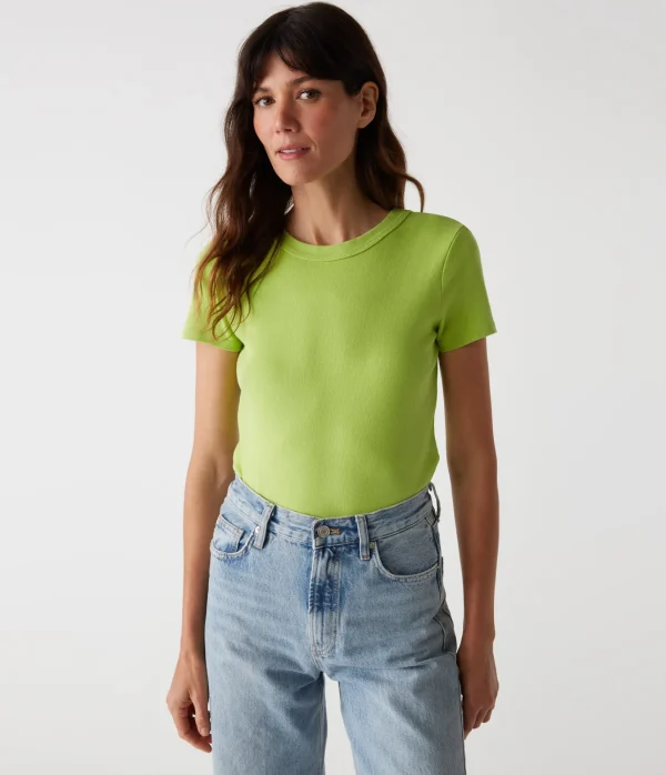 Michael Stars Lexy Tee- T-Shirts | 1x1 Cotton T-Shirts