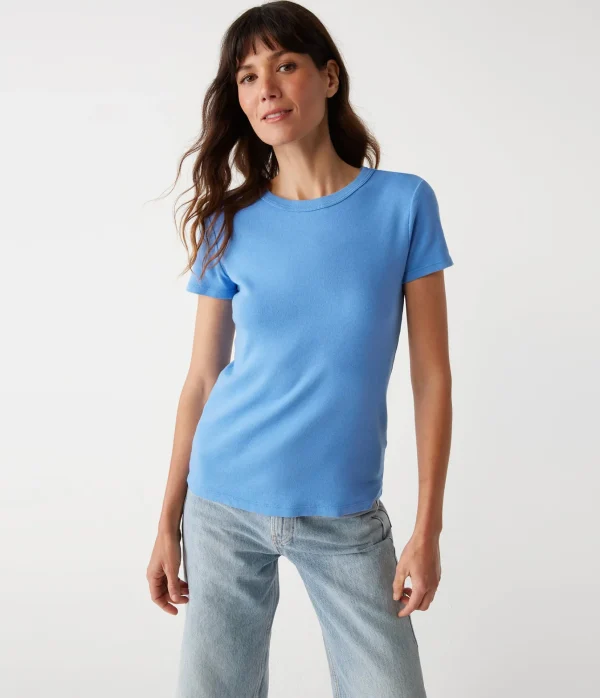 Michael Stars Lexy Tee- T-Shirts | 1x1 Cotton T-Shirts