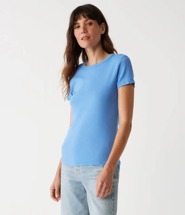Michael Stars Lexy Tee- T-Shirts | 1x1 Cotton T-Shirts