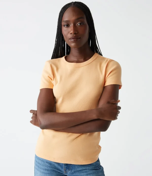 Michael Stars Lexy Tee- T-Shirts | 1x1 Cotton T-Shirts