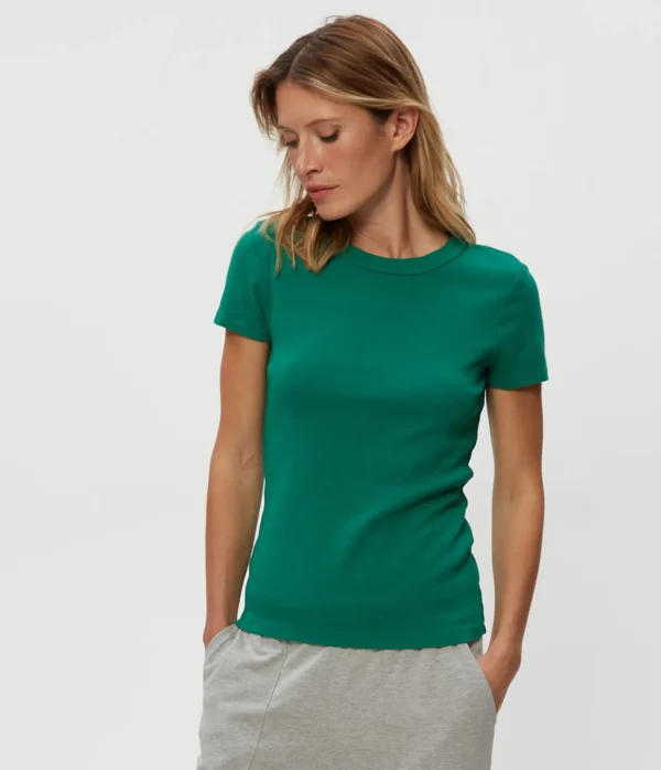 Michael Stars Lexy Tee- T-Shirts | 1x1 Cotton T-Shirts