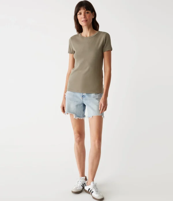 Michael Stars Lexy Tee- T-Shirts | 1x1 Cotton T-Shirts