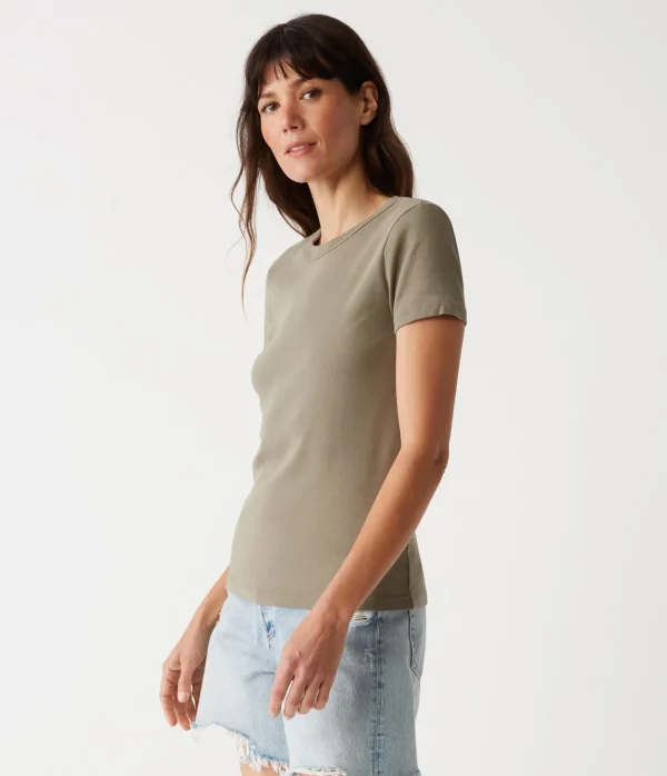 Michael Stars Lexy Tee- T-Shirts | 1x1 Cotton T-Shirts