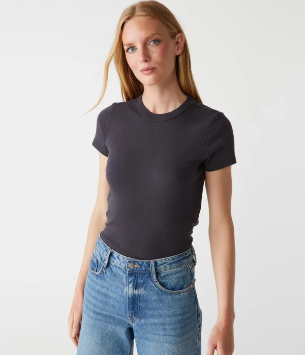 Michael Stars Lexy Tee- T-Shirts | 1x1 Cotton T-Shirts