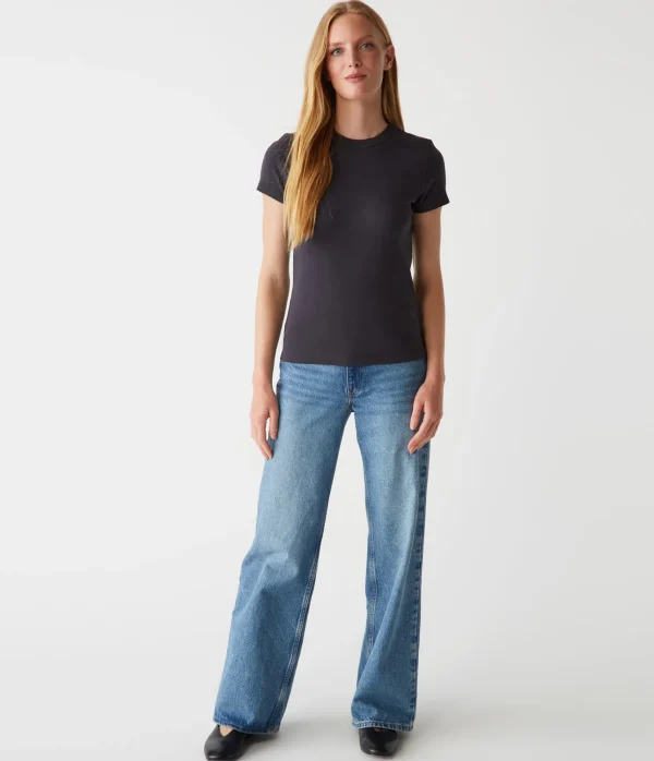 Michael Stars Lexy Tee- T-Shirts | 1x1 Cotton T-Shirts