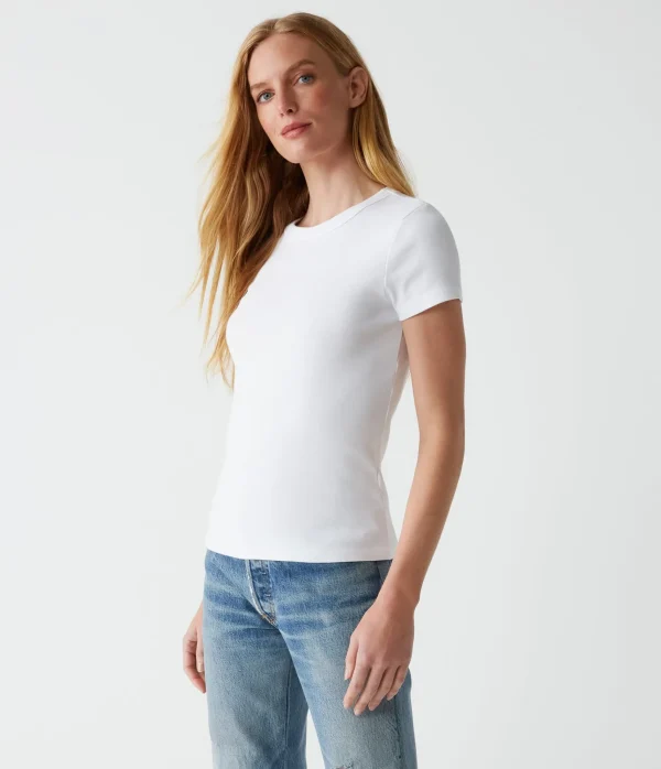 Michael Stars Lexy Tee- T-Shirts | 1x1 Cotton T-Shirts