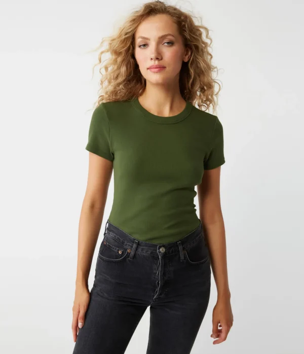 Michael Stars Lexy Tee- T-Shirts | 1x1 Cotton T-Shirts