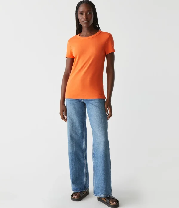 Michael Stars Lexy Tee- T-Shirts | 1x1 Cotton T-Shirts