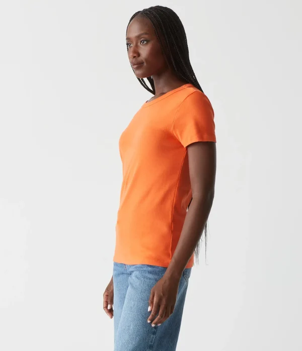 Michael Stars Lexy Tee- T-Shirts | 1x1 Cotton T-Shirts