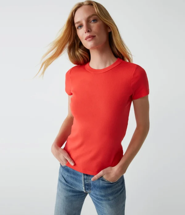 Michael Stars Lexy Tee- T-Shirts | 1x1 Cotton T-Shirts