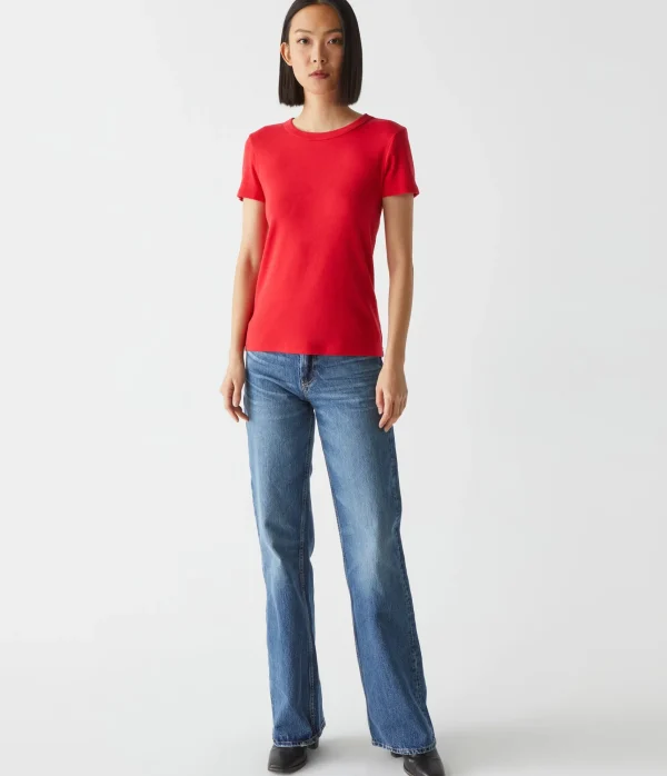 Michael Stars Lexy Tee- T-Shirts | 1x1 Cotton T-Shirts