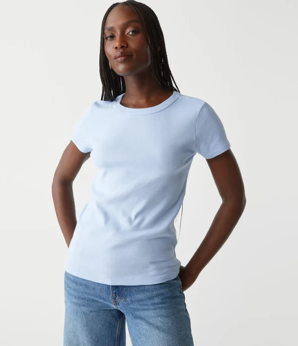 Michael Stars Lexy Tee- T-Shirts | 1x1 Cotton T-Shirts