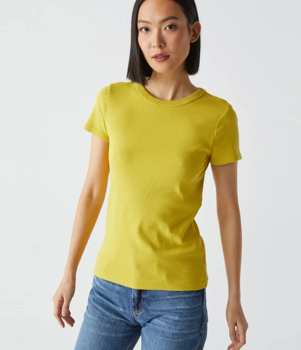 Michael Stars Lexy Tee- T-Shirts | 1x1 Cotton T-Shirts