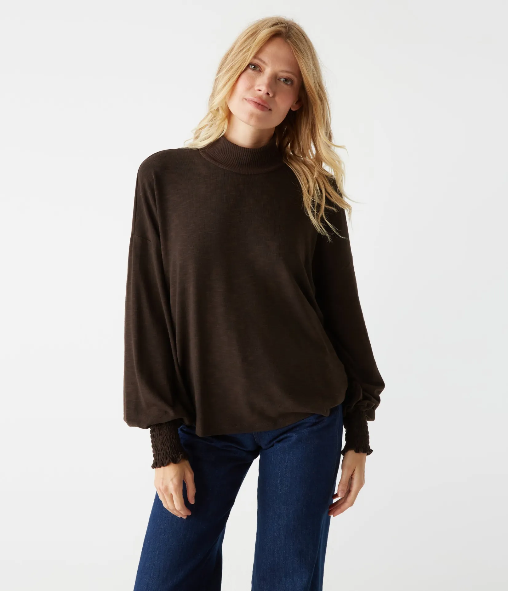 lila_mock_neck_top_12.webp Michael Stars Lila Mock Neck Top- T-Shirts
