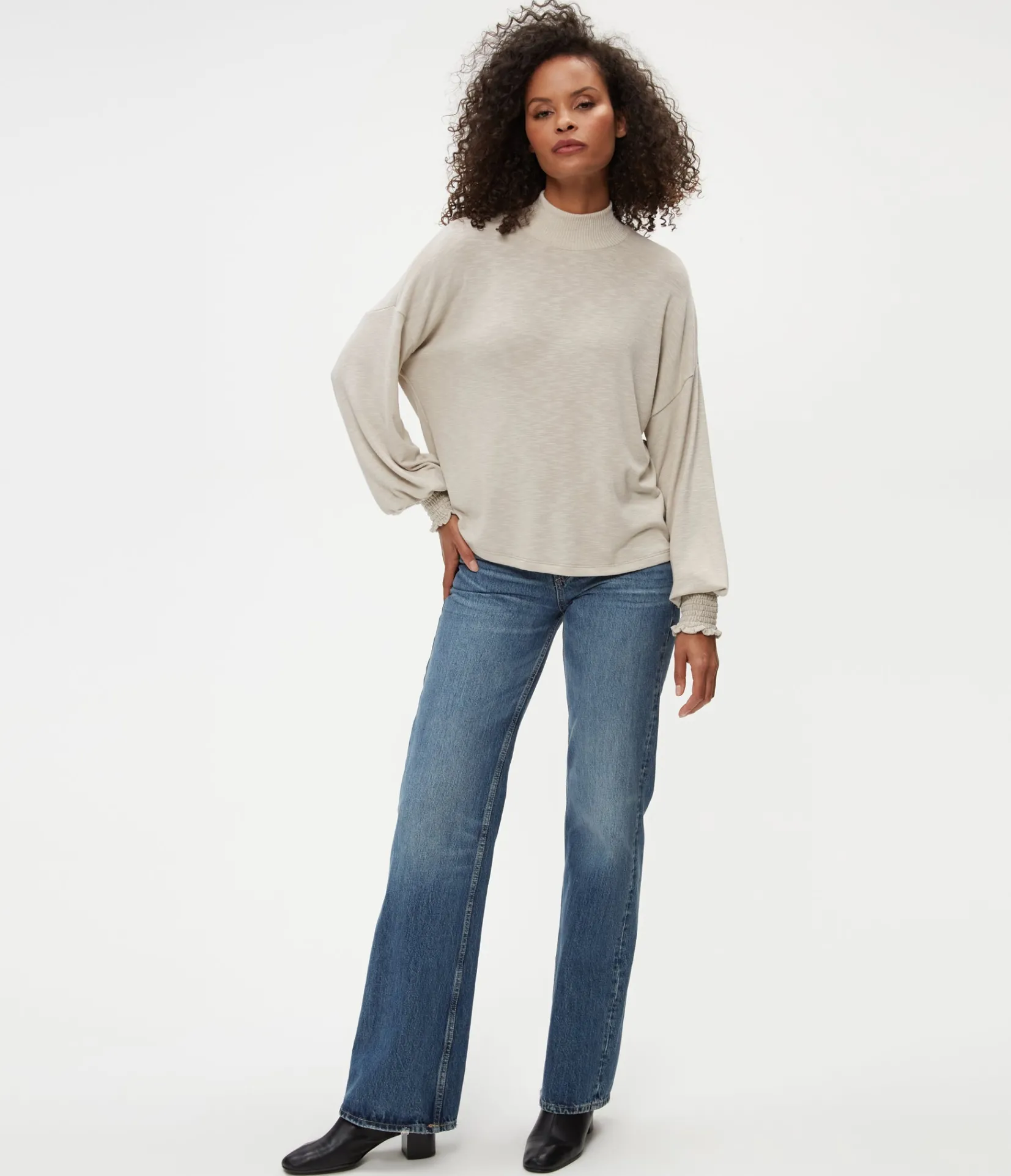 lila_mock_neck_top_17.webp Michael Stars Lila Mock Neck Top- T-Shirts