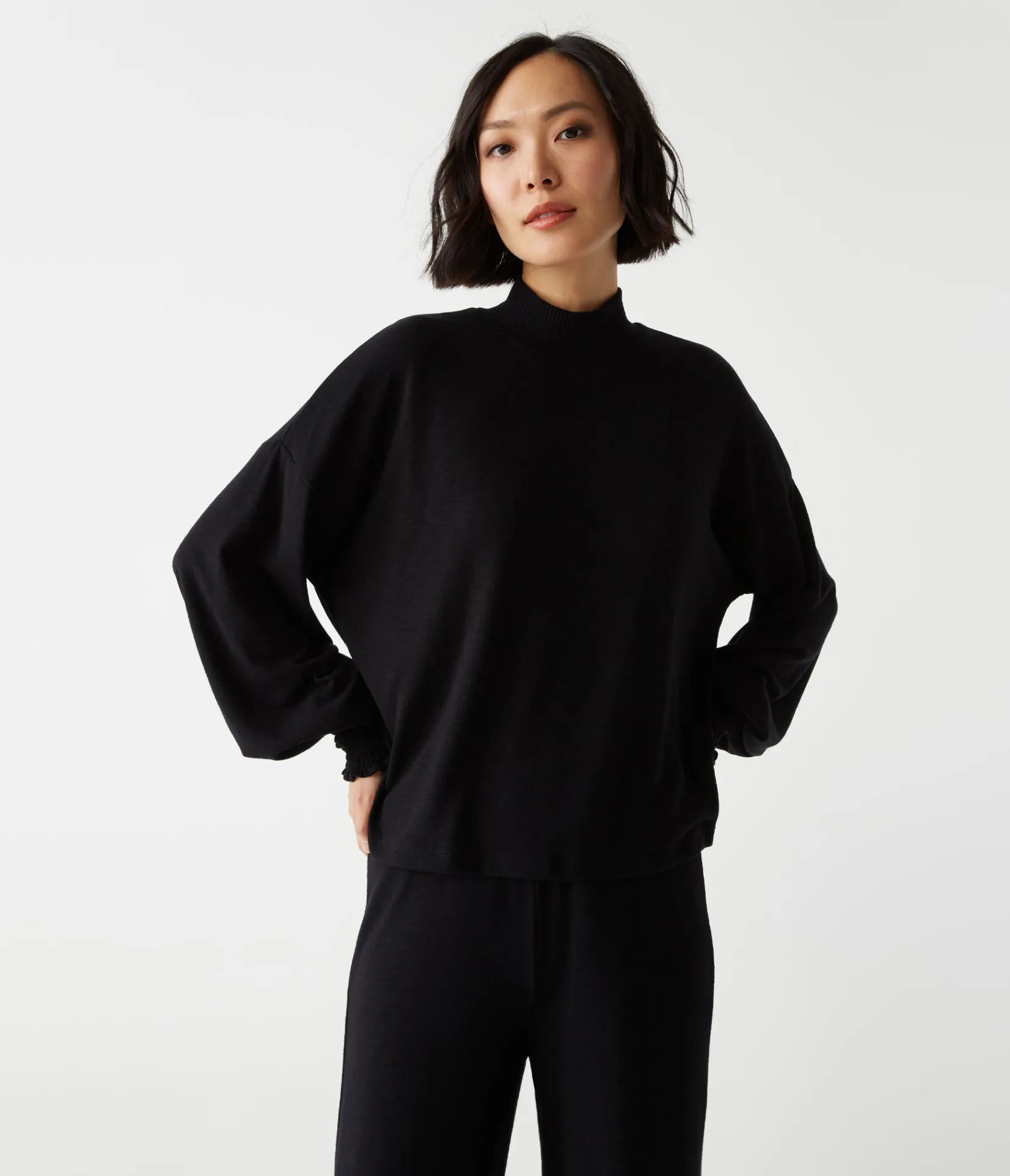 lila_mock_neck_top_4.webp Michael Stars Lila Mock Neck Top- T-Shirts