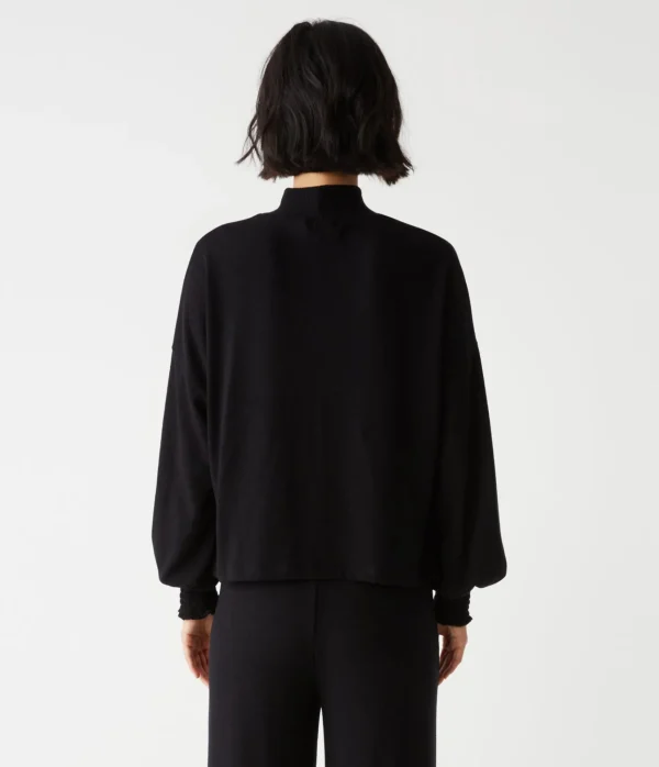 Michael Stars Lila Mock Neck Top- T-Shirts