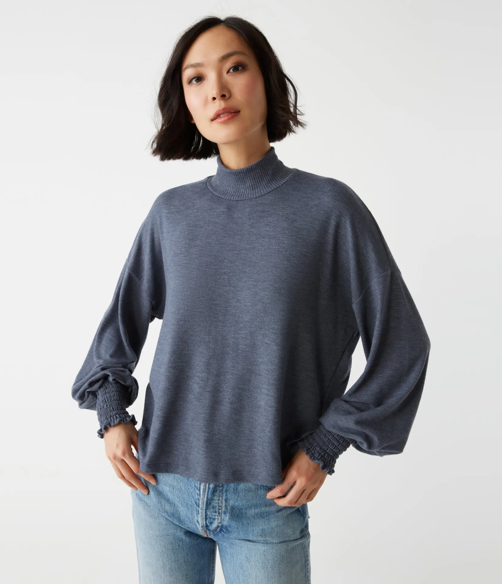 lila_mock_neck_top_8.webp Michael Stars Lila Mock Neck Top- T-Shirts