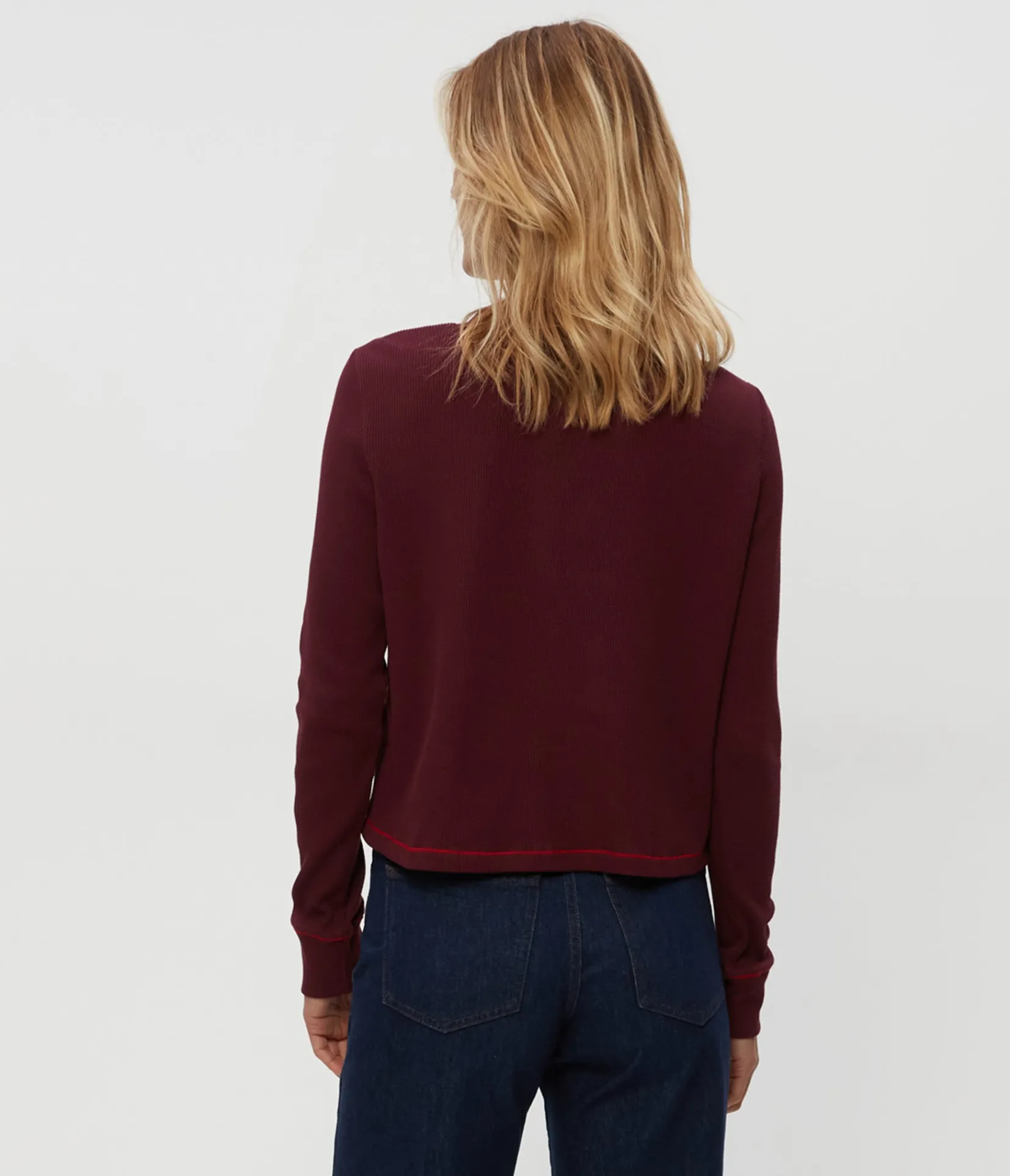 lina_thermal_henley_tee_11.webp Michael Stars Lina Thermal Henley Tee- T-Shirts | Loungewear