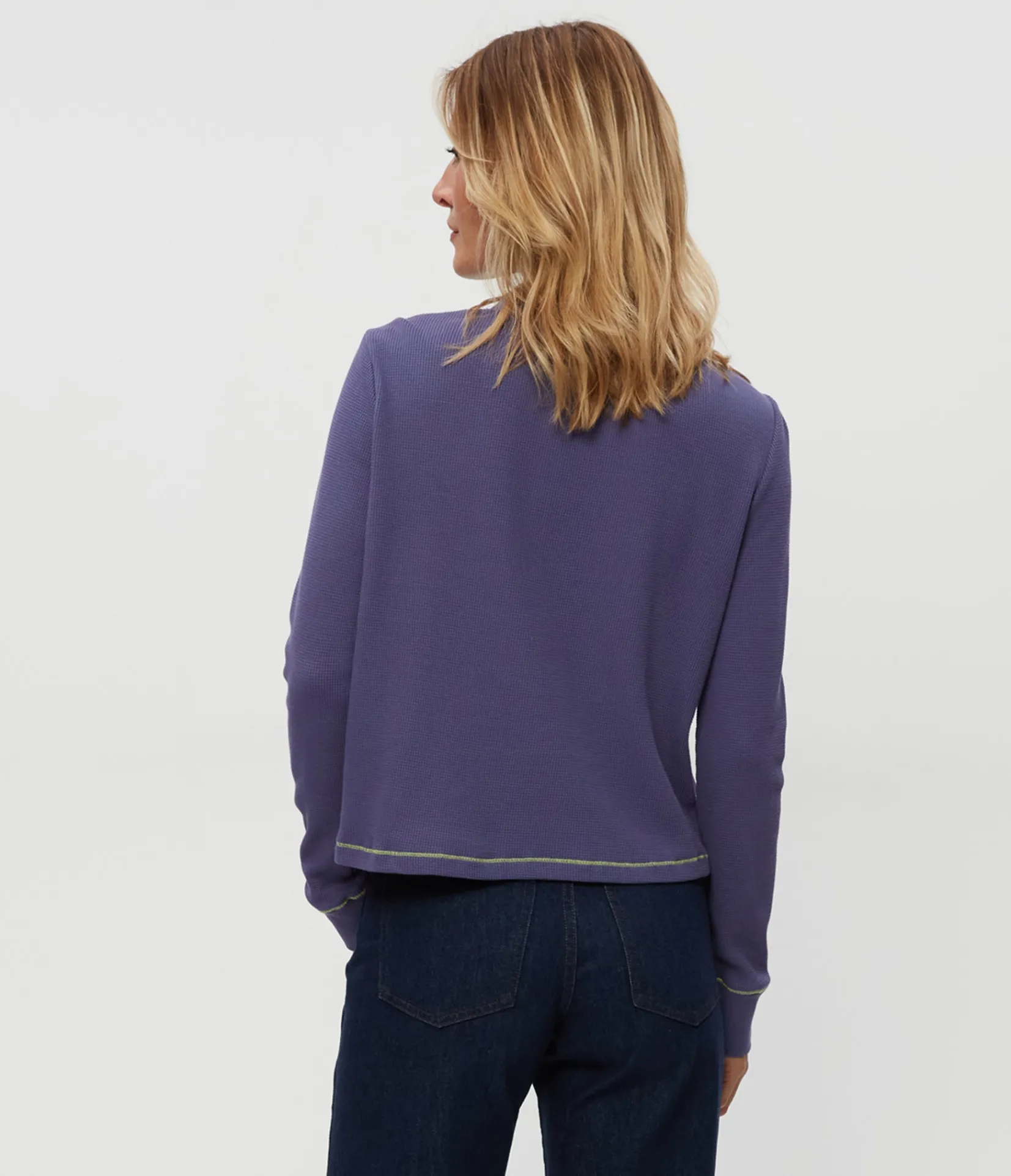 lina_thermal_henley_tee_15.webp Michael Stars Lina Thermal Henley Tee- T-Shirts | Loungewear