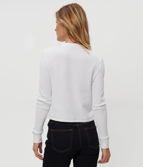 Michael Stars Lina Thermal Henley Tee- T-Shirts | Loungewear
