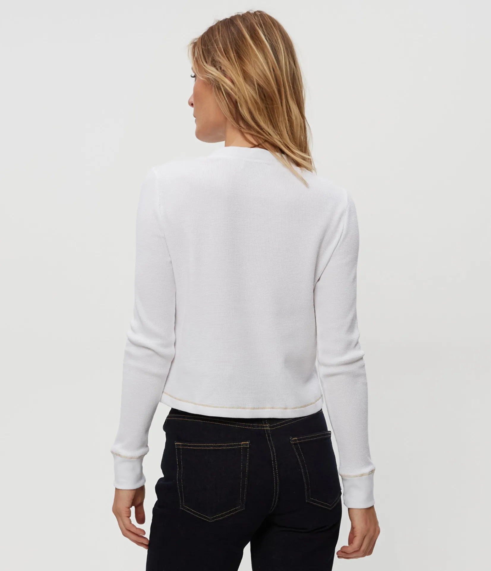 lina_thermal_henley_tee_3.webp Michael Stars Lina Thermal Henley Tee- T-Shirts | Loungewear