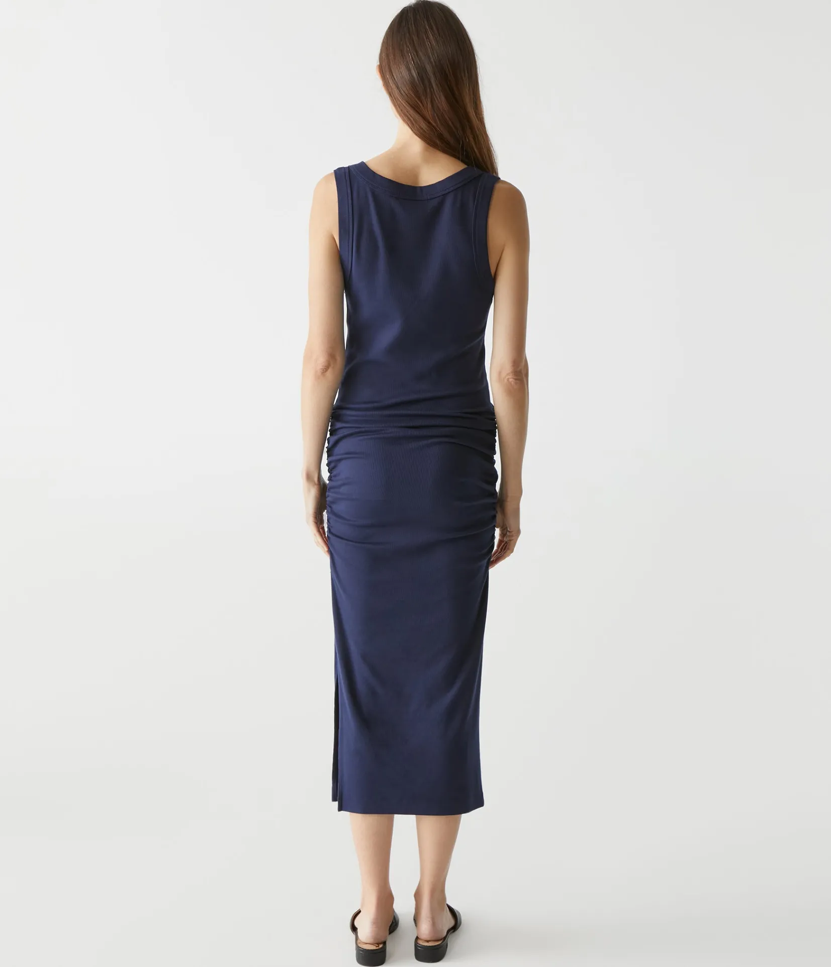 lori_ribbed_vneck_dress_15.webp Michael Stars Lori Ribbed V-Neck Dress- Dresses | Midi Dresses