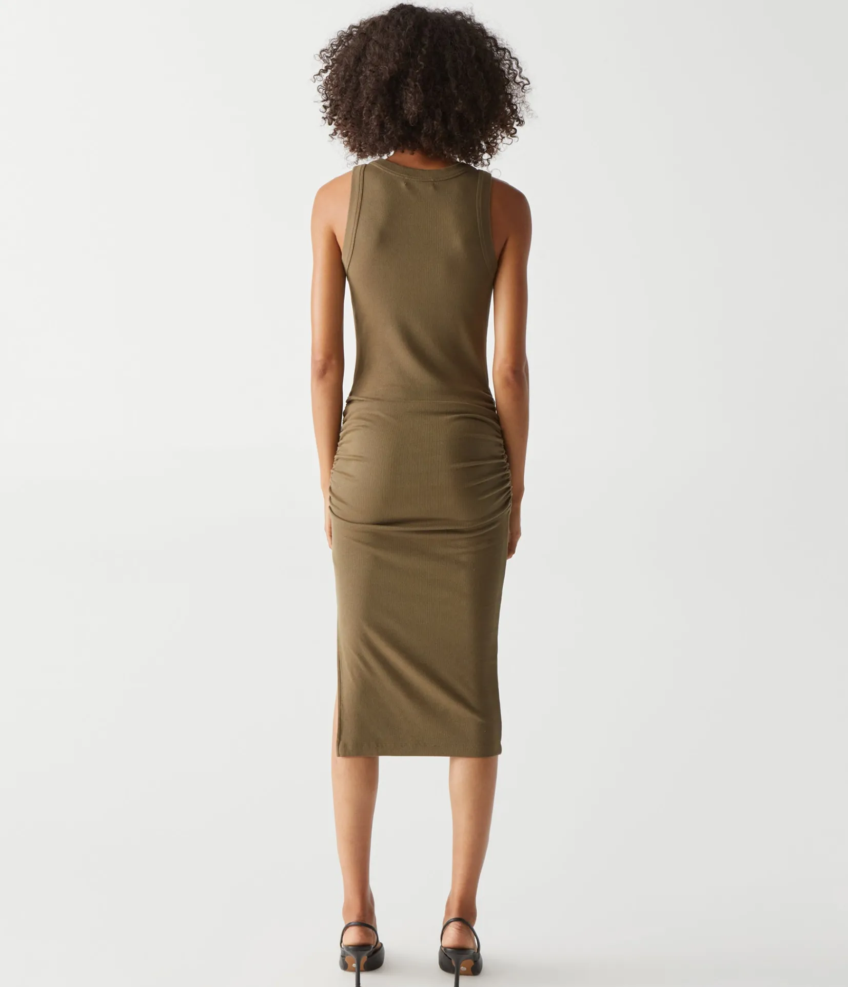lori_ribbed_vneck_dress_27.webp Michael Stars Lori Ribbed V-Neck Dress- Dresses | Midi Dresses