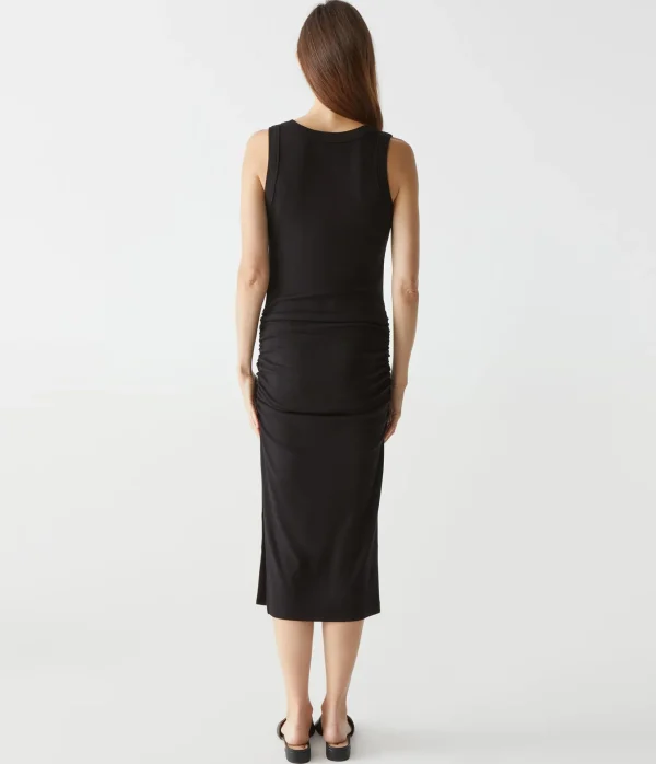Michael Stars Lori Ribbed V-Neck Dress- Dresses | Midi Dresses